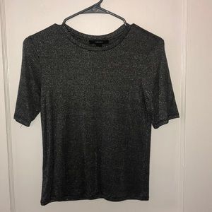 Gray sparkled top